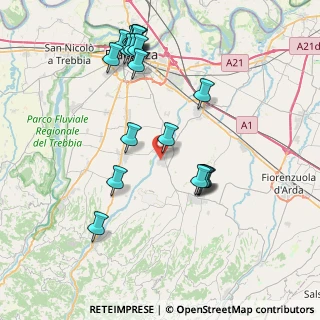Mappa Via Aldo Moro, 29019 San Giorgio Piacentino PC, Italia (8.6955)