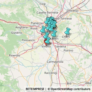 Mappa Via E. Calvo, 10048 Vinovo TO, Italia (11.7565)