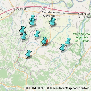 Mappa Via del Santuario, 29010 Pianello Val Tidone PC, Italia (7.78421)
