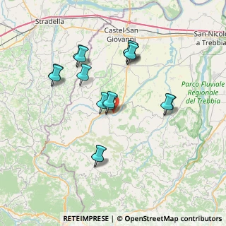 Mappa Via del Santuario, 29010 Pianello Val Tidone PC, Italia (7.07625)