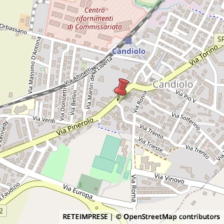 Mappa Via Pinerolo, 8, 10060 Candiolo, Torino (Piemonte)