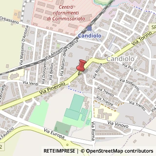 Mappa Via Pinerolo, 15, 10060 Candiolo, Torino (Piemonte)