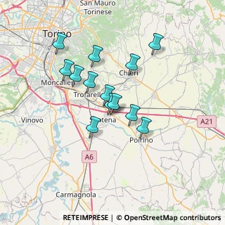Mappa Via G.Agnelli, 10026 Santena TO, Italia (5.77923)