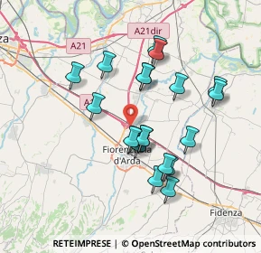 Mappa A1 - Autostrada del Sole, 29016 Cortemaggiore PC, Italia (6.4635)