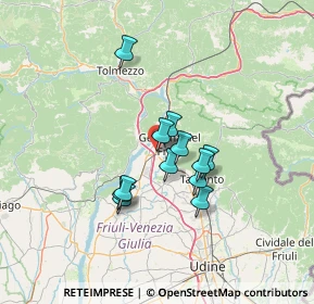 Mappa Fz. Piovega, 33013 Gemona del Friuli UD, Italia (9.88417)
