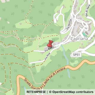 Mappa Via Sala, 10, 38030 Capriana, Trento (Trentino-Alto Adige)