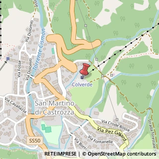 Mappa Via Passo Rolle, 38054 Tonadico, Trento (Trentino-Alto Adige)