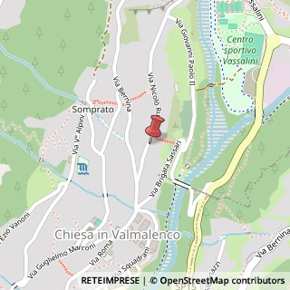 Mappa Via Nicolò Rusca, 20, 23023 Chiesa in Valmalenco, Sondrio (Lombardia)