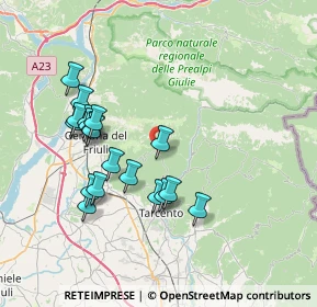 Mappa Borgo Flaipano, 33010 Montenars UD, Italia (7.10579)