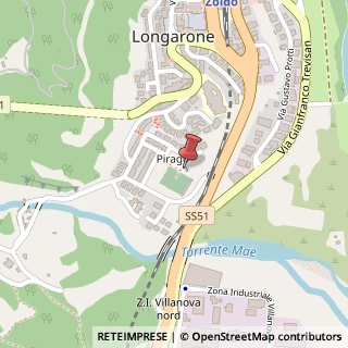 Mappa Via Pirago, 65, 32013 Longarone, Belluno (Veneto)