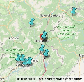 Mappa Via Pirago, 32013 Longarone BL, Italia (14.69231)