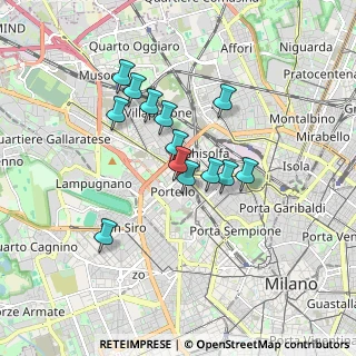 Mappa Via Telemaco Signorini, 20149 Milano MI, Italia (1.36846)