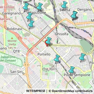 Mappa Via Telemaco Signorini, 20149 Milano MI, Italia (1.43333)