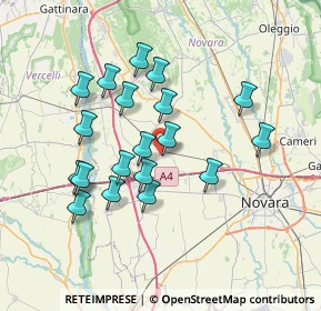 Mappa Via Cantalupo, 28060 Casaleggio Novara NO, Italia (6.59947)