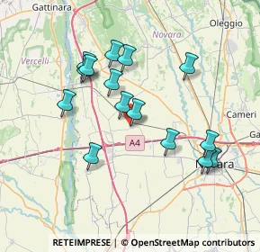 Mappa Via Cantalupo, 28060 Casaleggio Novara NO, Italia (6.866)