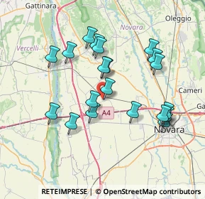 Mappa Via Cantalupo, 28060 Casaleggio Novara NO, Italia (6.951)