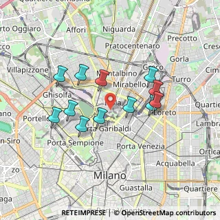Mappa Via f.confalonieri, 20124 Milano MI, Italia (1.54833)