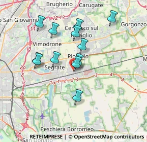 Mappa Via Consacrazione, 20096 Pioltello MI, Italia (3.25833)