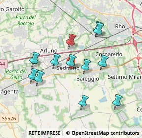 Mappa Via Leopoldo Fagnani, 20018 Sedriano MI, Italia (3.50833)