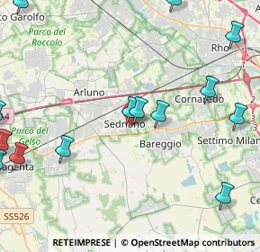 Mappa Via Leopoldo Fagnani, 20018 Sedriano MI, Italia (6.593)