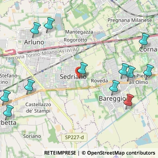 Mappa Via Leopoldo Fagnani, 20018 Sedriano MI, Italia (2.9725)