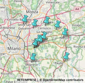 Mappa Via Seggiano, 20096 Pioltello MI, Italia (5.38846)