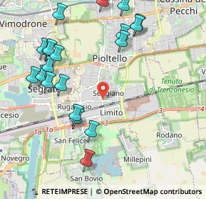 Mappa Via Seggiano, 20096 Pioltello MI, Italia (2.413)