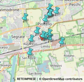 Mappa Via Seggiano, 20096 Pioltello MI, Italia (1.516)