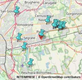 Mappa Via Seggiano, 20096 Pioltello MI, Italia (3.8075)