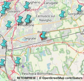 Mappa Via Seggiano, 20096 Pioltello MI, Italia (6.643)