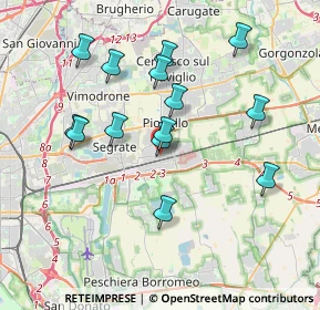 Mappa Via Seggiano, 20096 Pioltello MI, Italia (3.56)