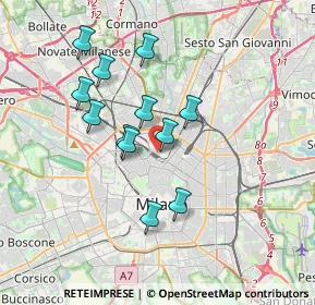 Mappa Via Francesco Carmagnola, 20159 Milano MI, Italia (3.08083)