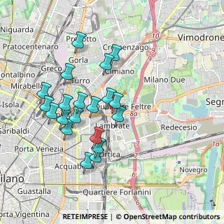 Mappa Via Ponte di Legno, 20134 Milano MI, Italia (1.756)