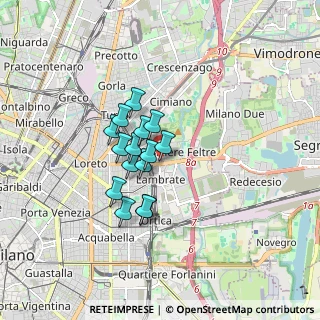 Mappa Via Ponte di Legno, 20134 Milano MI, Italia (1.16467)