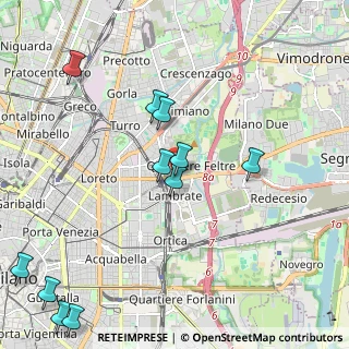 Mappa Via Ponte di Legno, 20134 Milano MI, Italia (2.54455)