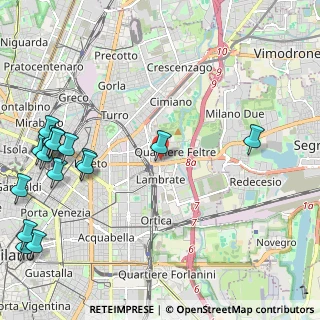 Mappa Via Ponte di Legno, 20134 Milano MI, Italia (3.0375)