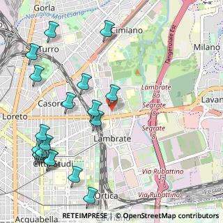 Mappa Via Ponte di Legno, 20134 Milano MI, Italia (1.38526)