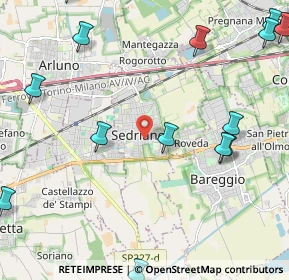 Mappa Via Luigi Negrelli, 20018 Sedriano MI, Italia (3.035)