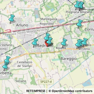 Mappa Via Luigi Negrelli, 20018 Sedriano MI, Italia (2.72867)