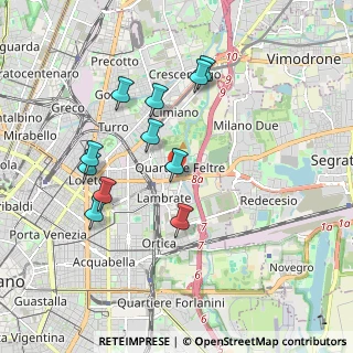 Mappa Via Rombon, 20134 Milano MI, Italia (1.77364)