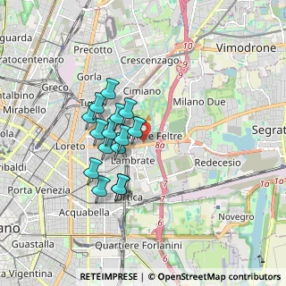 Mappa Via Rombon, 20134 Milano MI, Italia (1.404)