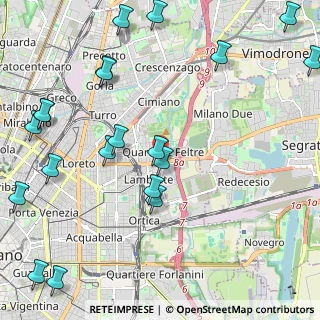 Mappa Via Rombon, 20134 Milano MI, Italia (2.872)