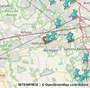 Mappa Via S. Massimo, 20018 Sedriano MI, Italia (6.6935)