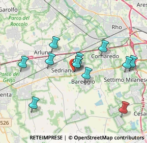 Mappa Via S. Massimo, 20018 Sedriano MI, Italia (3.44833)