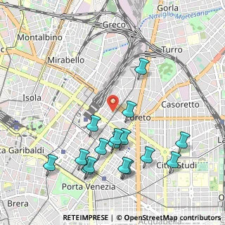 Mappa Via P.L. da Palestrina 22 ang. Venini, 20124 Milano MI, Italia (1.1075)