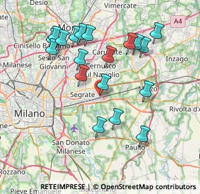 Mappa Piazza Giuseppe Garibaldi, 20096 Pioltello MI, Italia (7.59263)