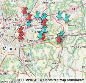 Mappa Via Achille Grandi, 20090 Vignate MI, Italia (6.80778)
