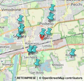 Mappa Via Rossellino, 20096 Pioltello MI, Italia (1.956)