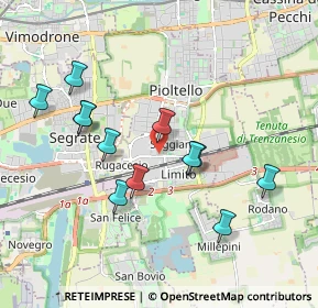 Mappa Via Rossellino, 20096 Pioltello MI, Italia (1.80833)