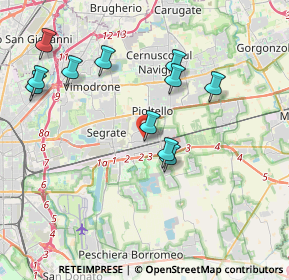 Mappa Via Rossellino, 20096 Pioltello MI, Italia (3.93)